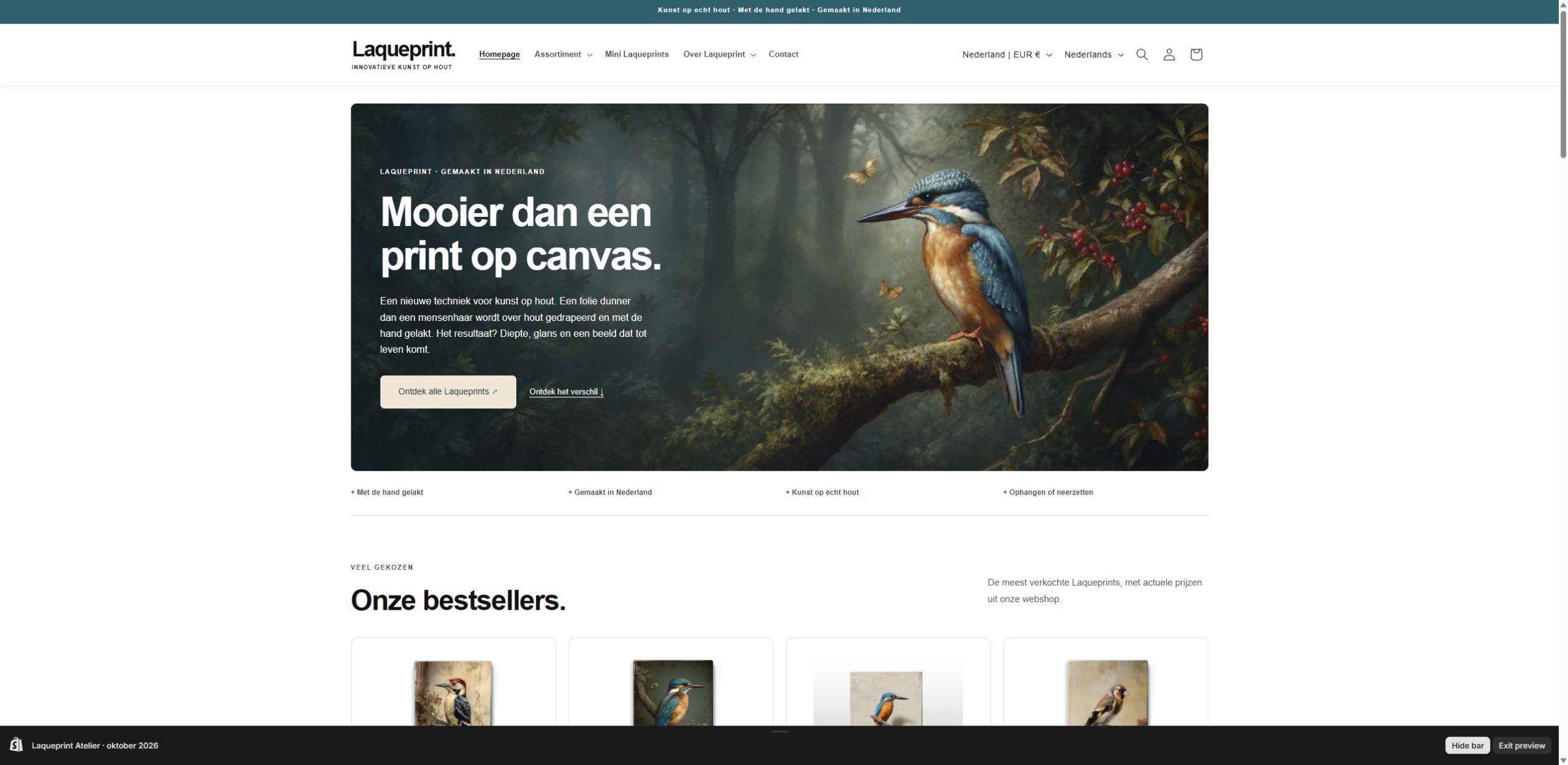 Laqueprint webshop